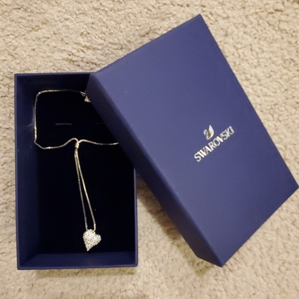Swarovski heart necklace.